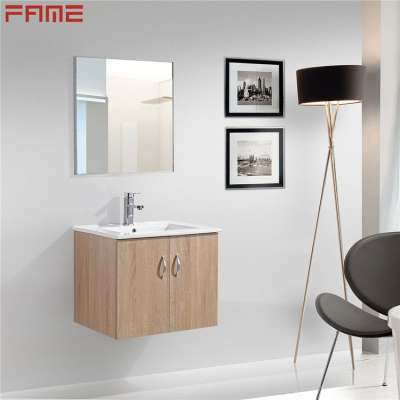 Hangzhou Fame with mirror wooden grain bathroom cabinet hanging