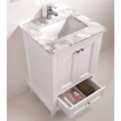 Hangzhou Fame European Small Size Bathroom Vanity Cabinet with Marble Top