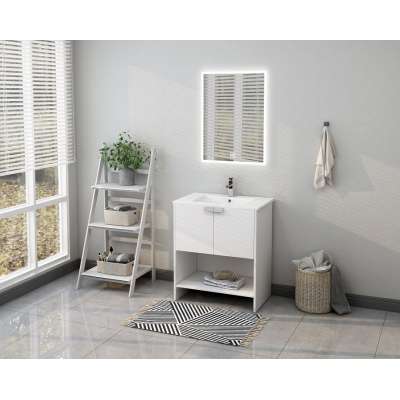 Hangzhou High Quality Modern Design Floor Standing Cheap Bathroom Cabinet Vanity with Mirror