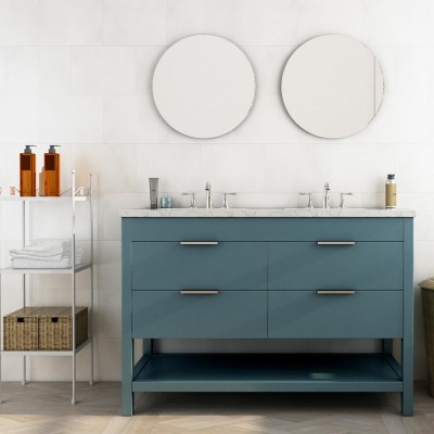 Luxury Australian Style Grey Solid Wood Painting Bathroom Cabinets