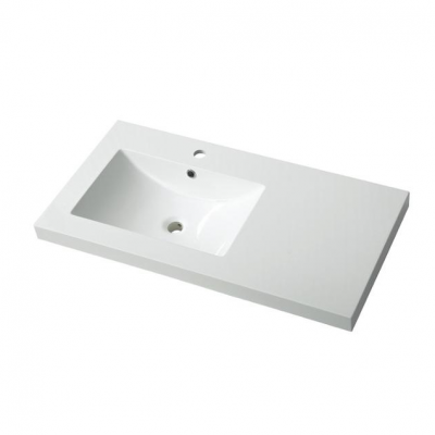 Commercial Counter top Single Sink Bathroom Pedestal Resin Wash Basin